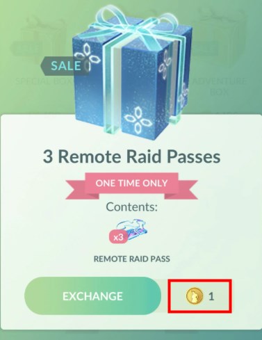 purchase remote raid pass for 1 pokecoin