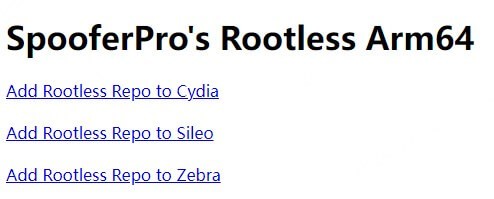 add spooferpro's rootless arm64 to sileo