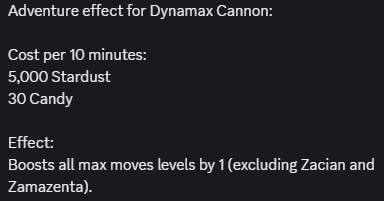 unlock dynamax cannon adventure effect in pokemon go