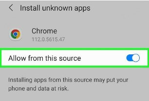 enable install unknown apps to download douyin android