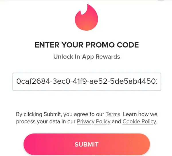 applying a free tinder gold promo code