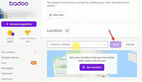 change badoo location with locachange on pc