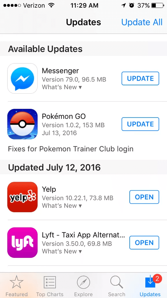 Pokemon Go iOS Update Causing Trainer Club Login Issues
