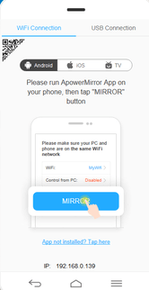 connect your device and mirror