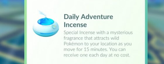 pokemon go daily adventure incense