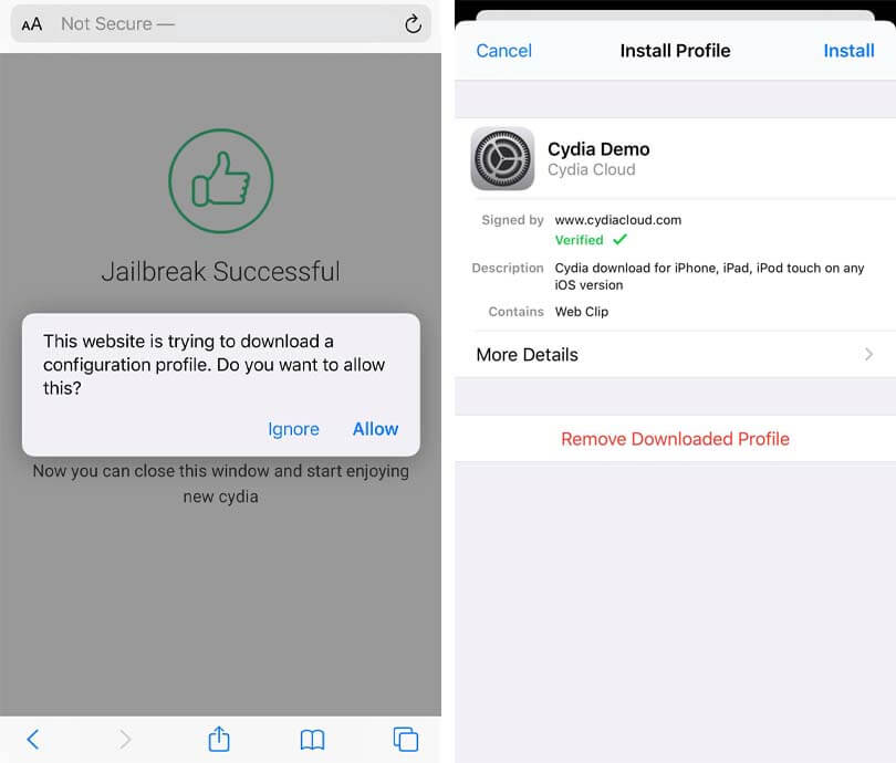 download cydia and jailbreak your ios device