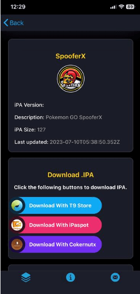 download spooferx with t9 store