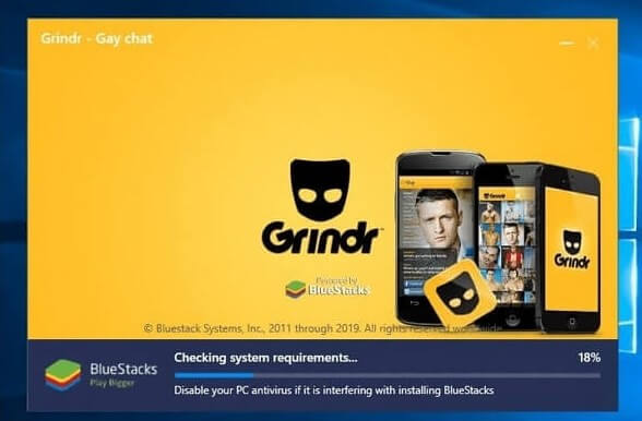 use bluestacks to change grindr location