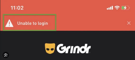 grindr unable to login