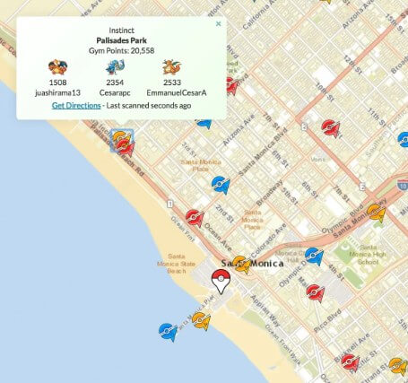 pokemon go gym map gymhuntr