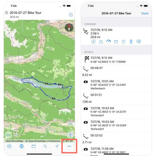 check iphone location history through mytracks