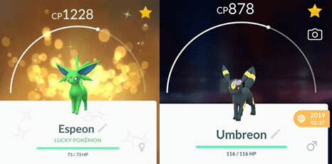 how to get shiny espeon and shiny umbreon