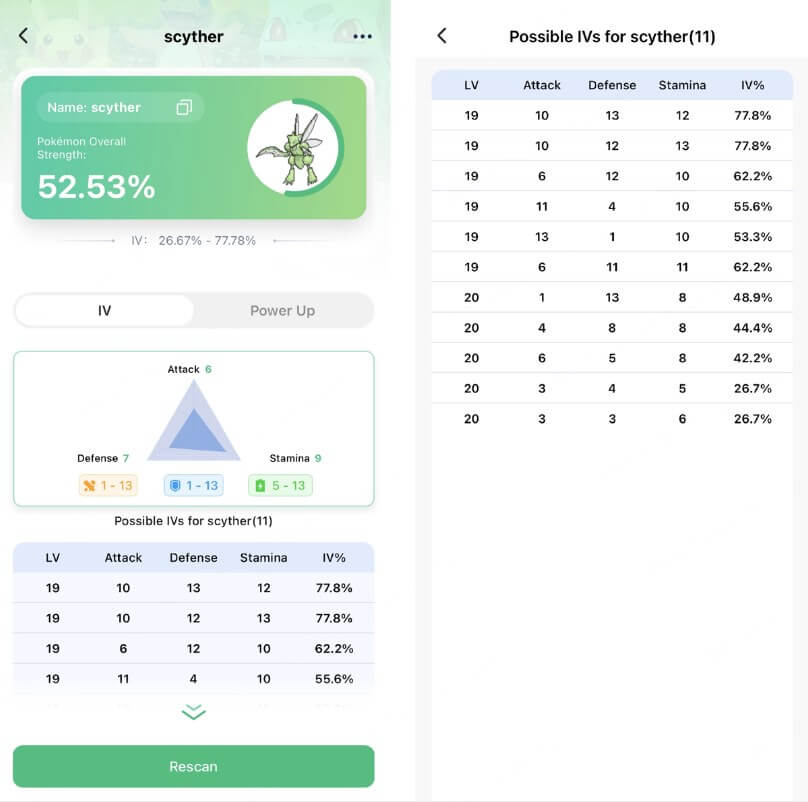 locachange iv calculator see iv of your pokemon