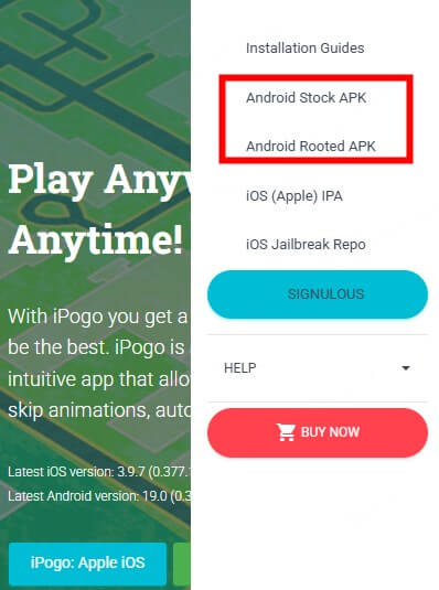 ipogo stock apk and rooted apk android