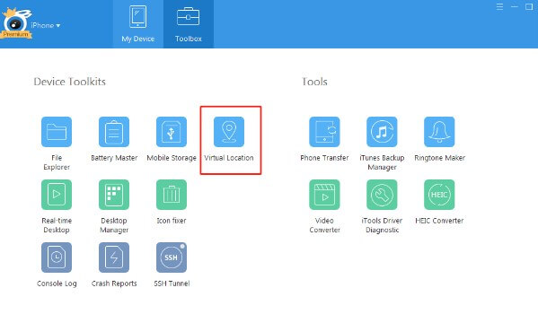 find virtual location in itools