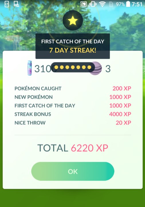 use a lucky egg to earn double xp by catching pokemon