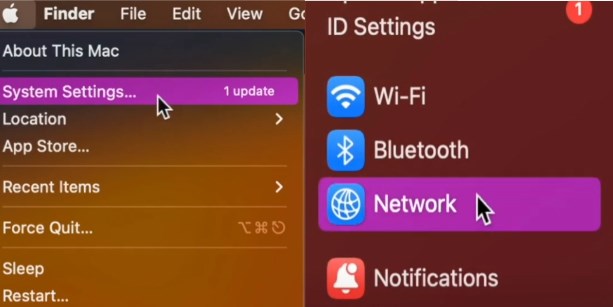 create a new network location on mac