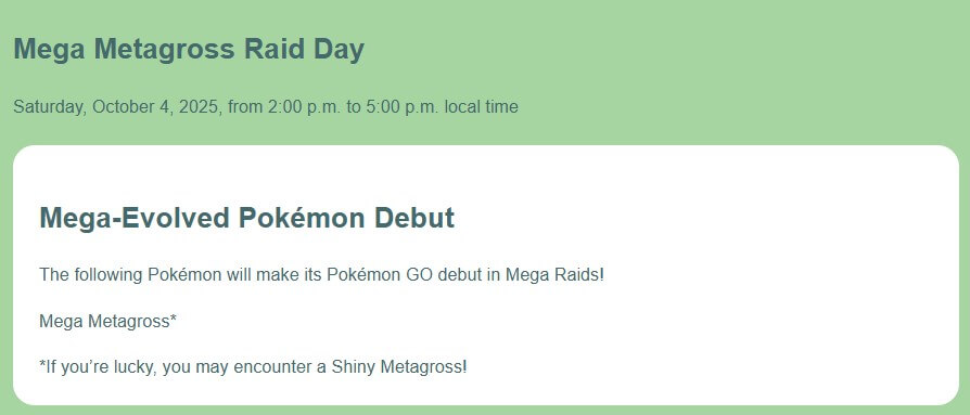 mega metagross raid day