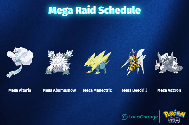 pokemon go mega raid schedule