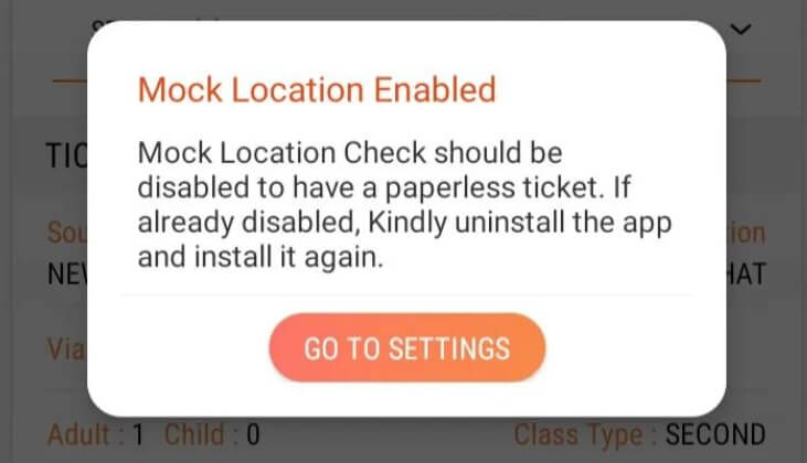 mock location app enabled