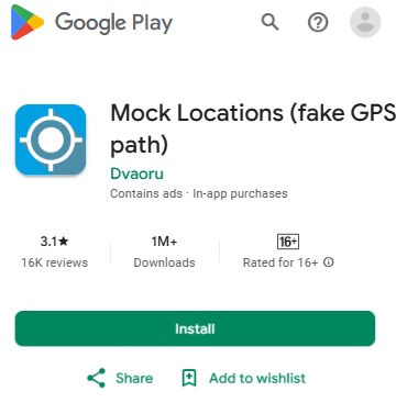 mock locations auf google play installieren