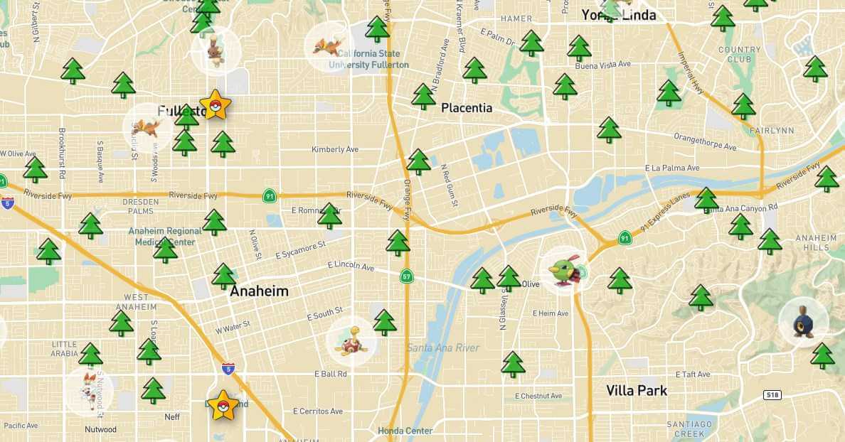 pokemon go nest maps