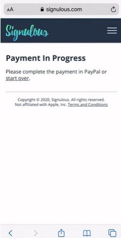 payment in progess