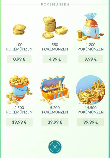 pokecoins in pokemon go kaufen