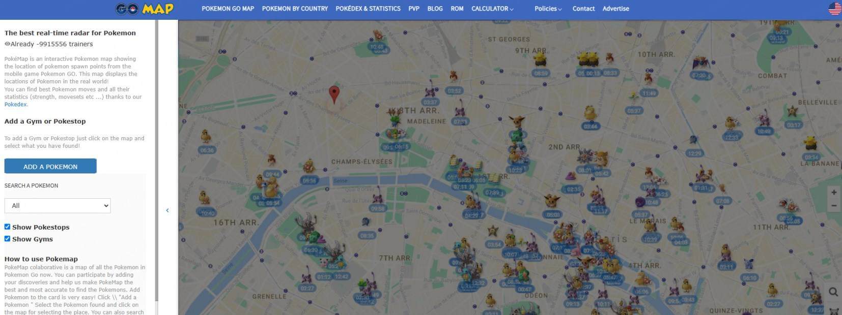 pokemon go map pokemap