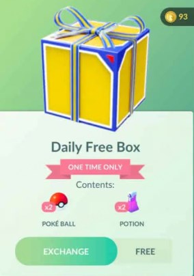 open pokemon daily free box to get more pokeballs