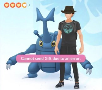 pokemon go crashing when sending gifts