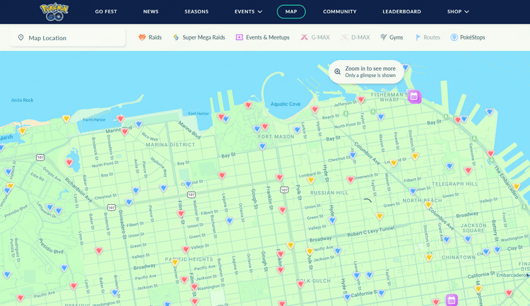 pokemon go web map