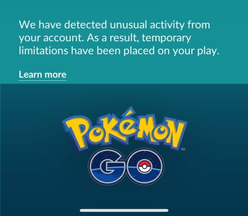 pokemon go account ban