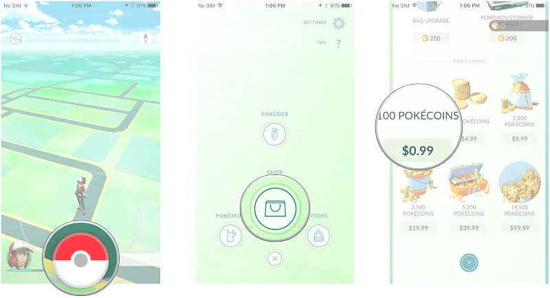 purchase pokecoins