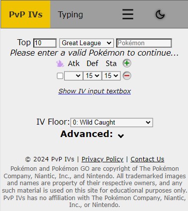 pokemon go iv checker pvpiv