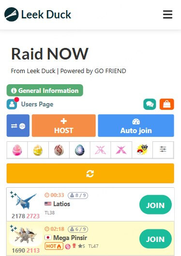 raid finder web Raid Now at Leek Duck
