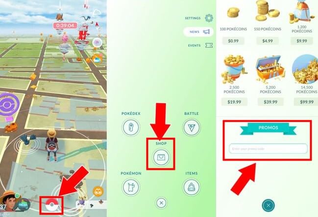 redeem pokemon go fest codes on android