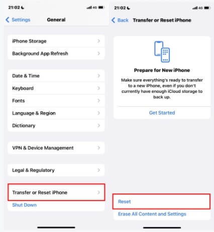 reset iphone locarion and privacy settings