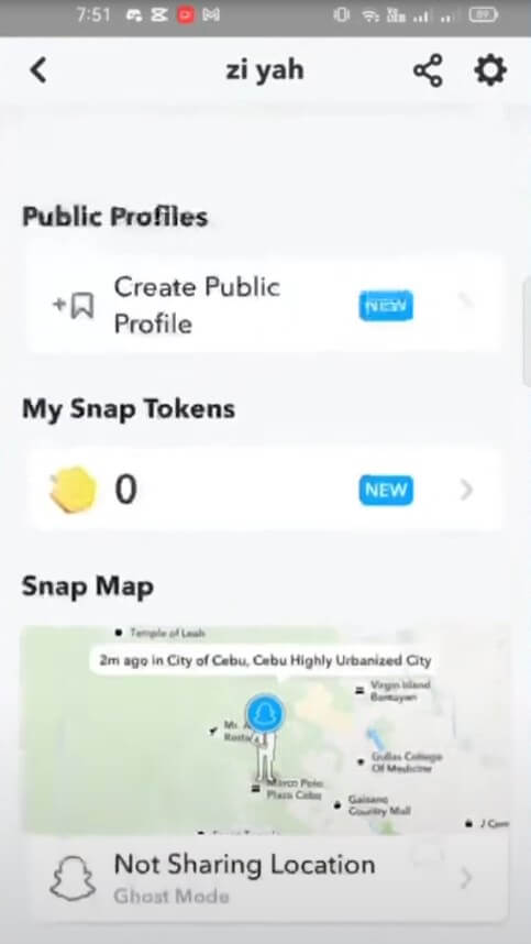 scroll down to snap map