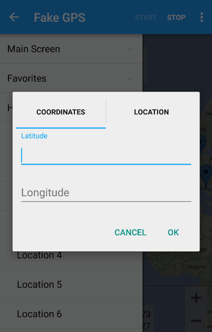 set a location
