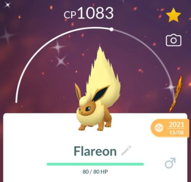 shiny eevee evolution flareon