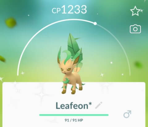 shiny eevee evolution leafeon