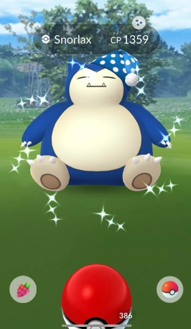 shiny snorlax wild pokemon go