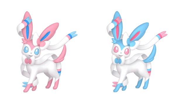 shiny sylveon vs sylveon in pokemon go