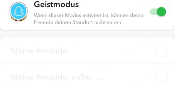 snapchat standort geistmodus