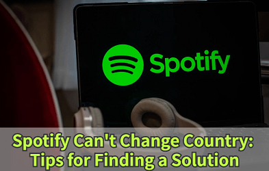 spotify can't change country 