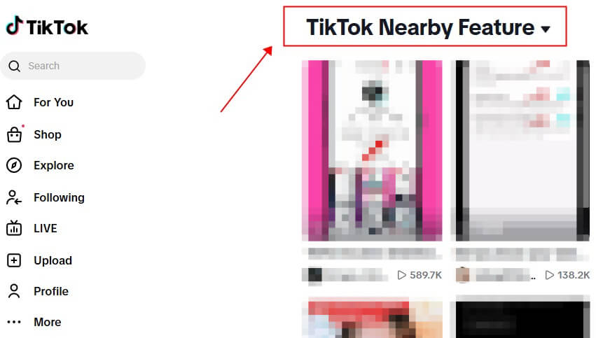 tiktok nearby feature