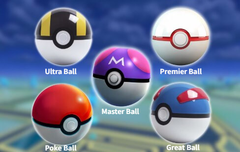 types of pokeballs in pokemon go