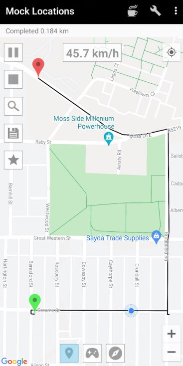 use mock locations on android