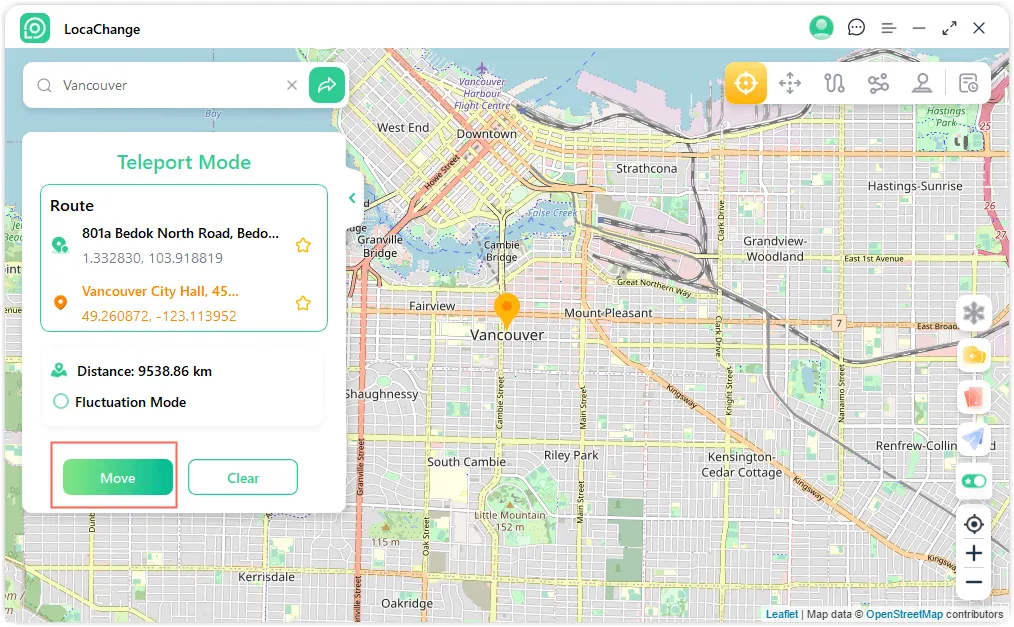 change gps location locachange